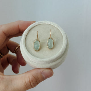oval aquamarine drops