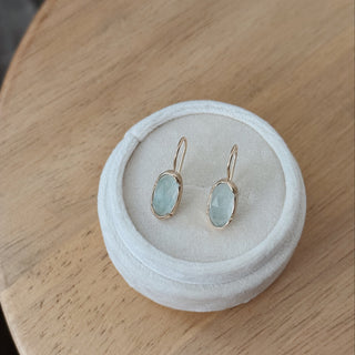 oval aquamarine drops